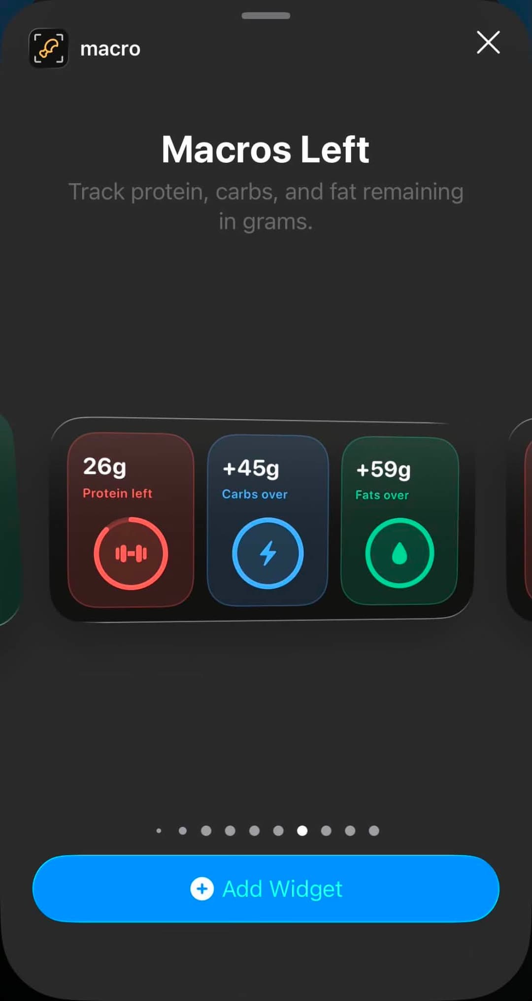 Home screen widgets